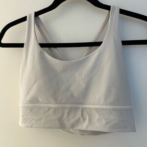 White Lululemon energy bra size 8